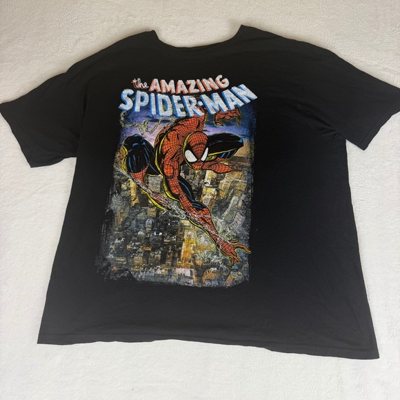 Marvel Other - Amazing Spider-Man Mens 2XL Black Graphic T-Shirt Marvel Mad Engine Movie Comic